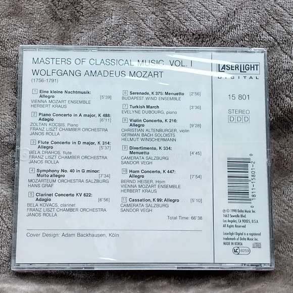 4 CD Set Master's of Classical Music Mozart, Bach, Beethoven, & Tschaikowsky - Picture 3 of 11